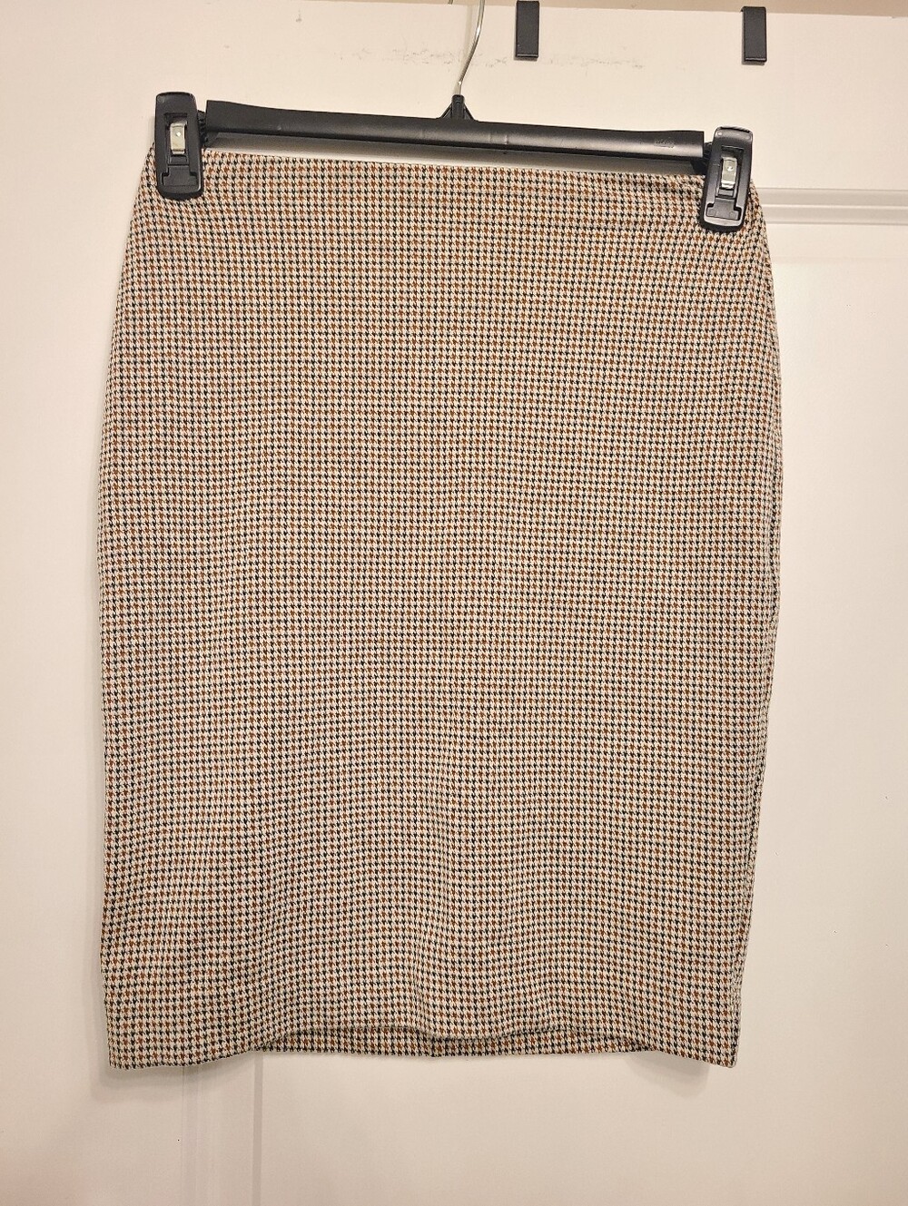 Express Houndstooth Pull On Stretch High Waisted Pencil Skirt